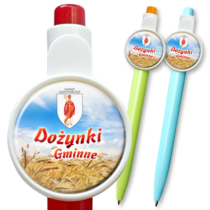 przypinka długopis Dożynki Gmina Kostomłoty