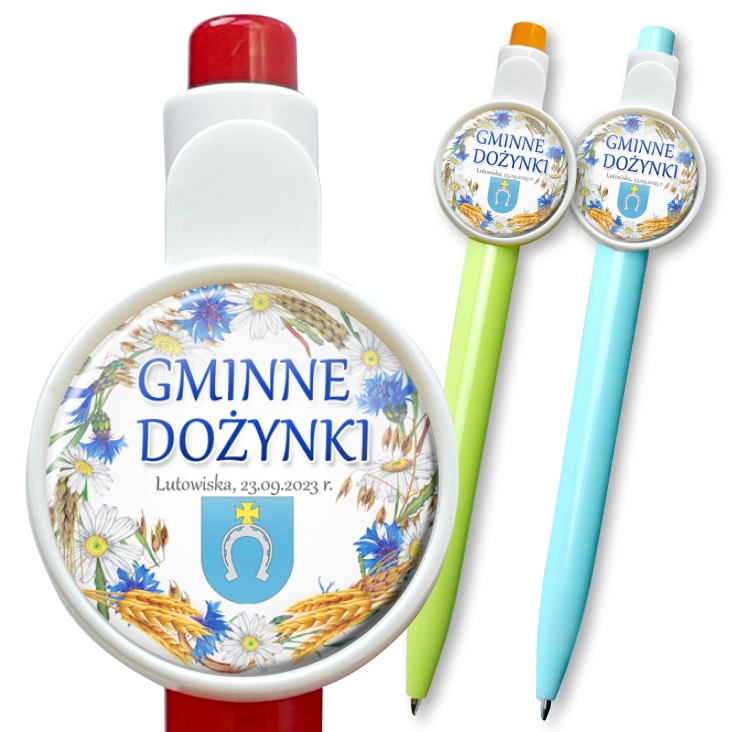 przypinka długopis Dożynki Gminne Lutowiska 2023