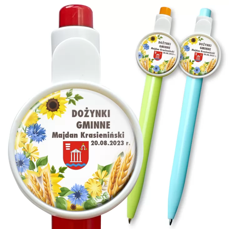 przypinka długopis Dożynki Gminne Majdan Krasieniński 2023