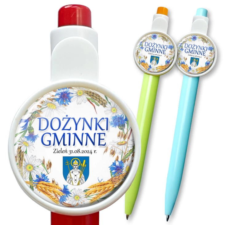 przypinka długopis Dożynki Gminne Zieleń 2024