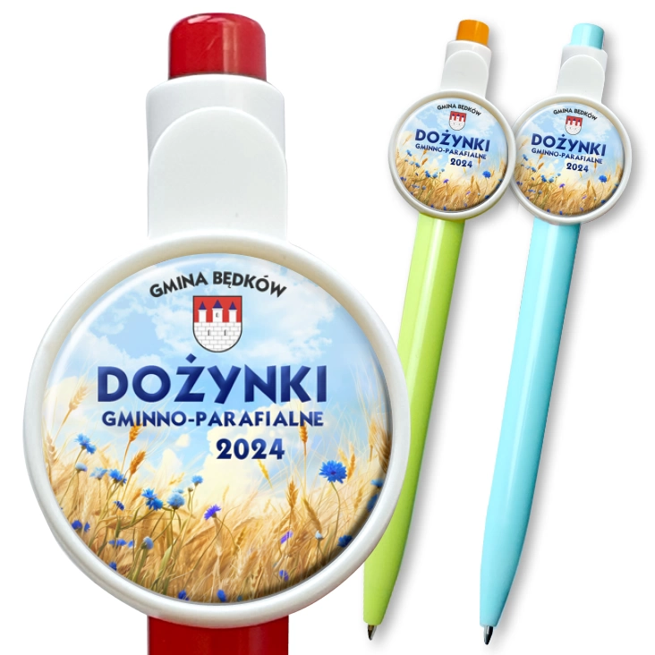przypinka długopis Dożynki gminno-parafialne w gminie Będków 2024