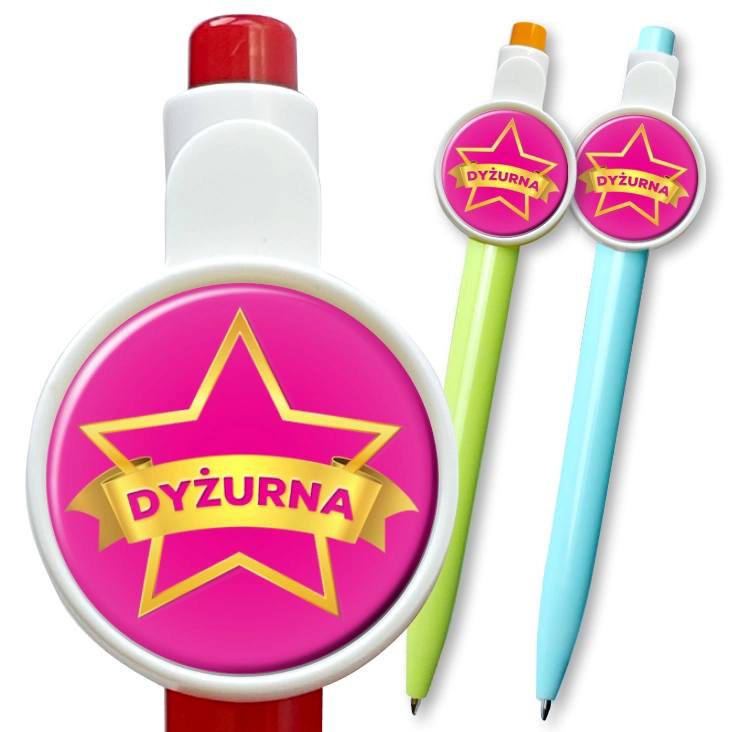 przypinka długopis Dyżurna złota gwiazda