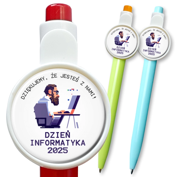przypinka długopis Dzień Informatyka