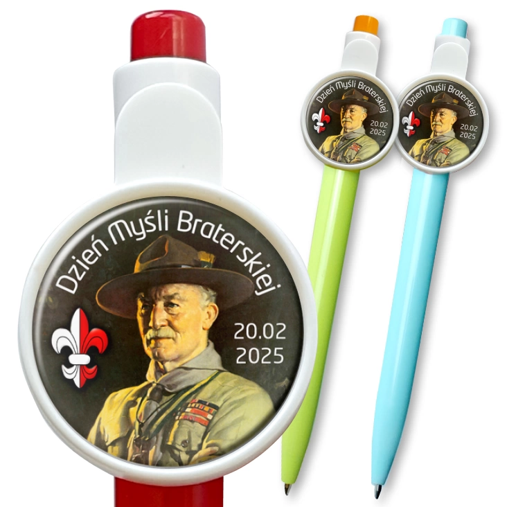przypinka długopis Dzień Myśli Braterskiej Robert Boden Powell