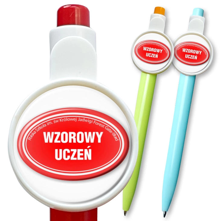 przypinka długopis Wzorowy Uczeń Polska Szkoła Ilford