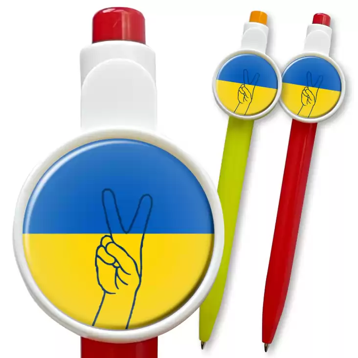 przypinka długopis Flaga Ukraina Victoria