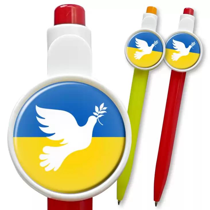 przypinka długopis Gołąb pokoju Ukraina