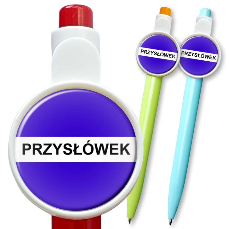 przypinka długopis Gramatyka przysłówek