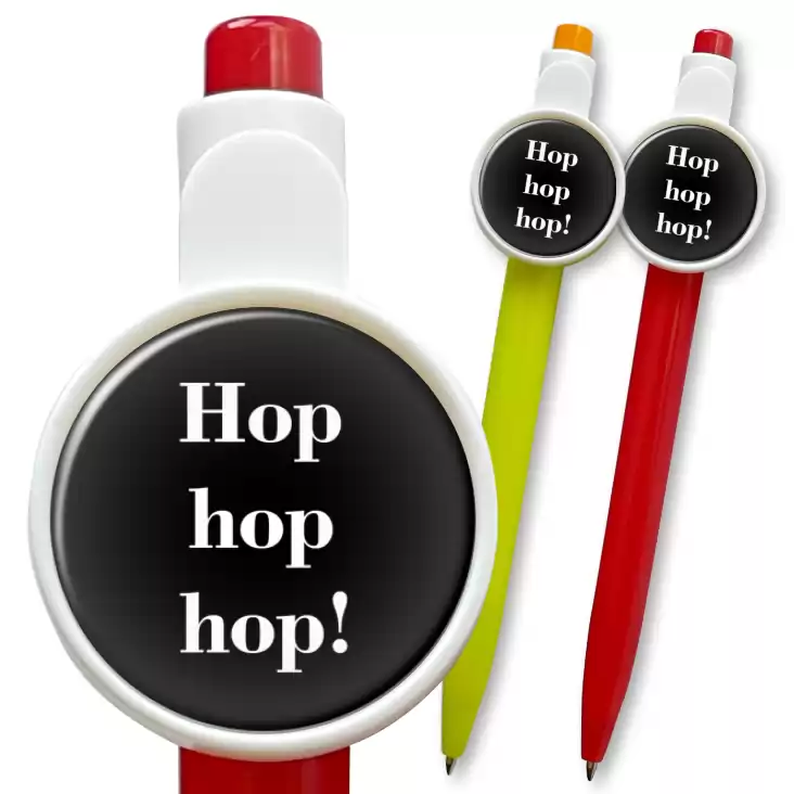 przypinka długopis Hop hop hop