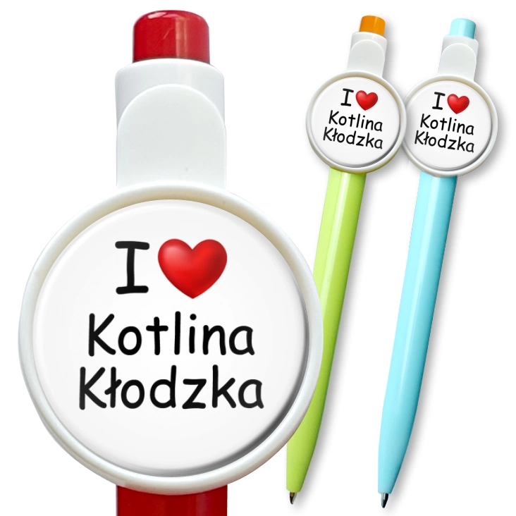 przypinka długopis I love Kotlina Kłodzka