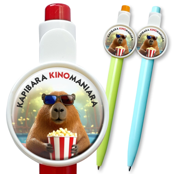przypinka długopis Kapibara kinomaniara