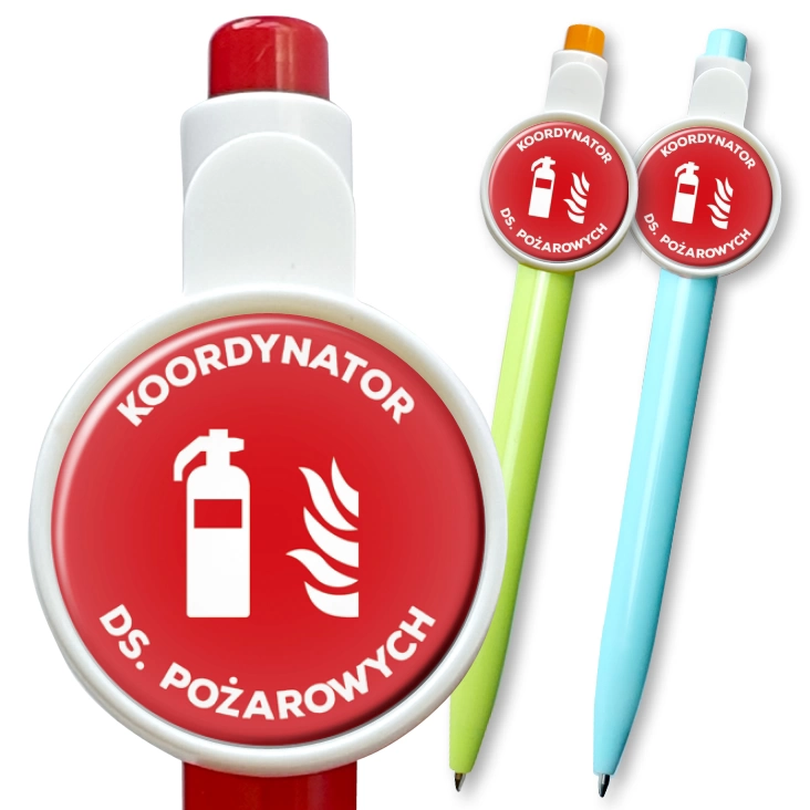 przypinka długopis Koordynator ds. pożarowych