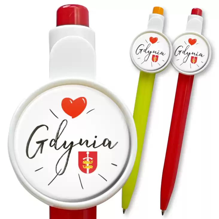 przypinka długopis Love Gdynia