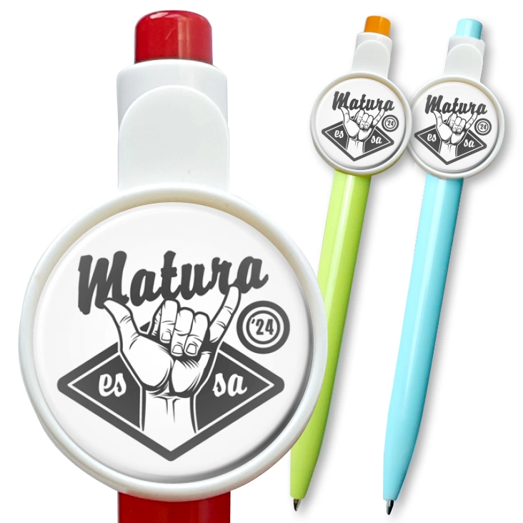 przypinka długopis Matura essa