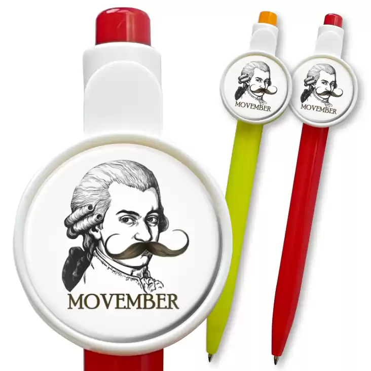 przypinka długopis Movember Mozart