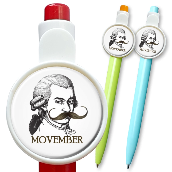 przypinka długopis Movember Mozart