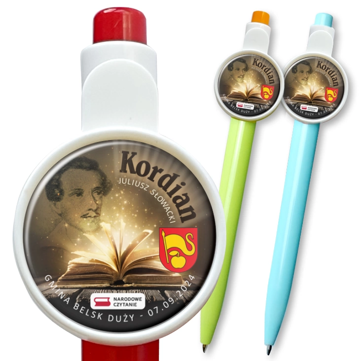 przypinka długopis Narodowe Czytanie Belsk Duży Kordian 2024
