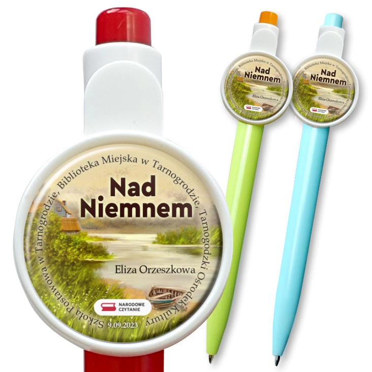 przypinka długopis Narodowe Czytanie Nad Niemnem w Tarnogrodzie