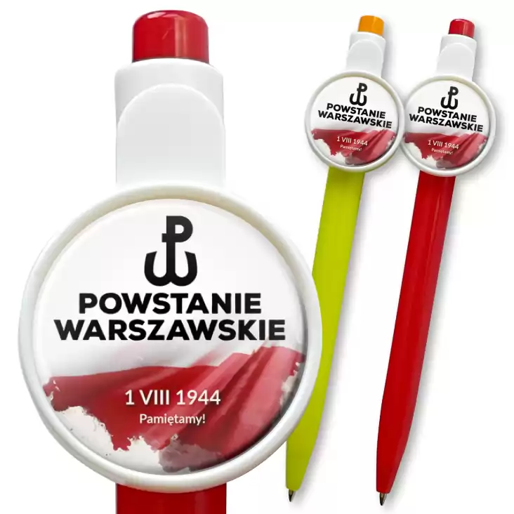 przypinka długopis Powstanie Warszawskie flaga Polski