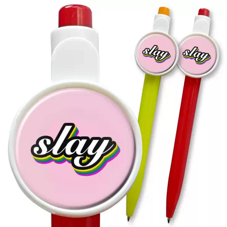 przypinka długopis Slay