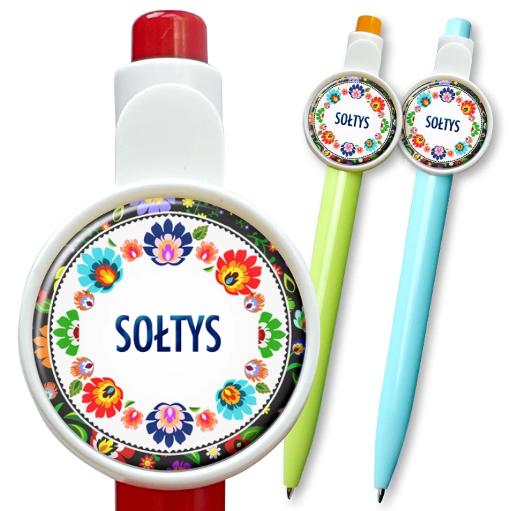 przypinka długopis Sołtys folk