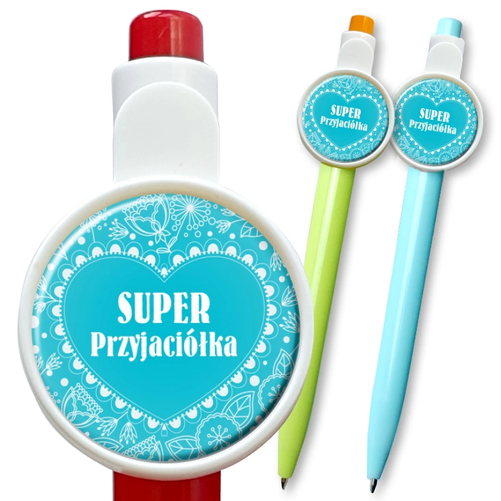 przypinka długopis Super przyjaciółka