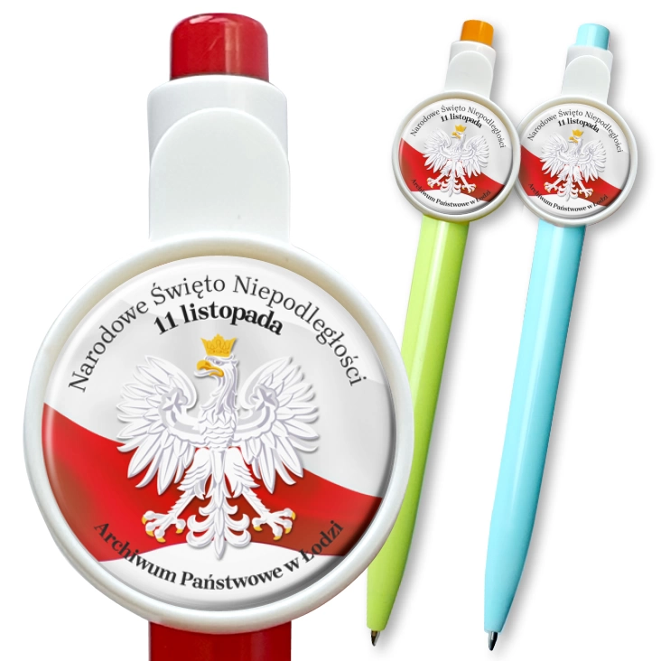 przypinka długopis Święto Niepodległości Archiwum Państwowe w Łodzi