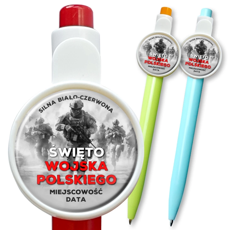 przypinka długopis Święto Wojska Polskiego Silna Biało-Czerwona