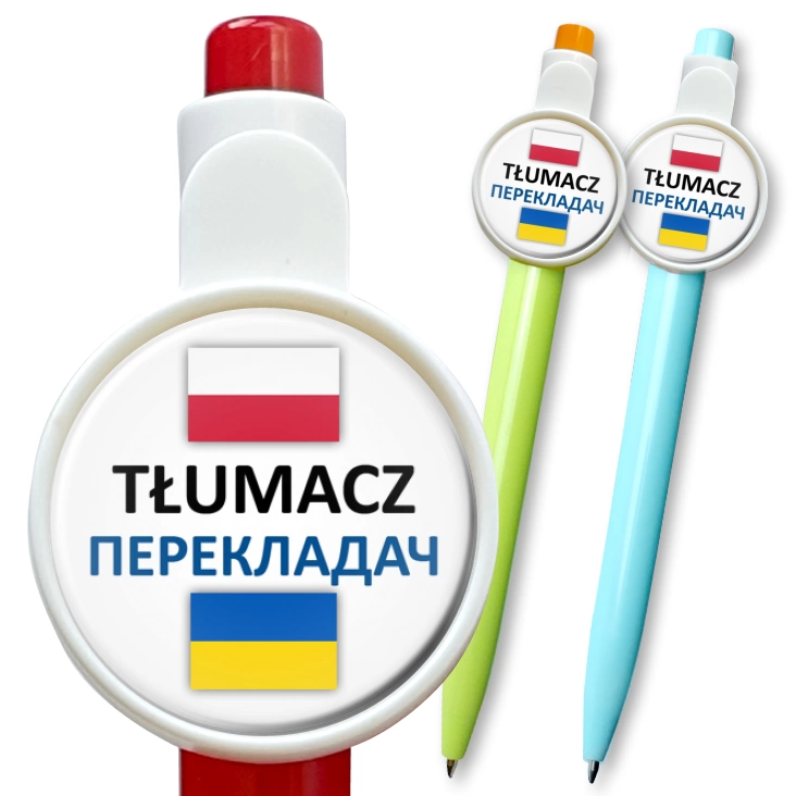 przypinka długopis Tłumacz polski ukraiński