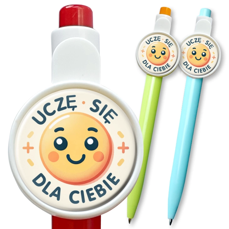 przypinka długopis Uczę się dla Ciebie