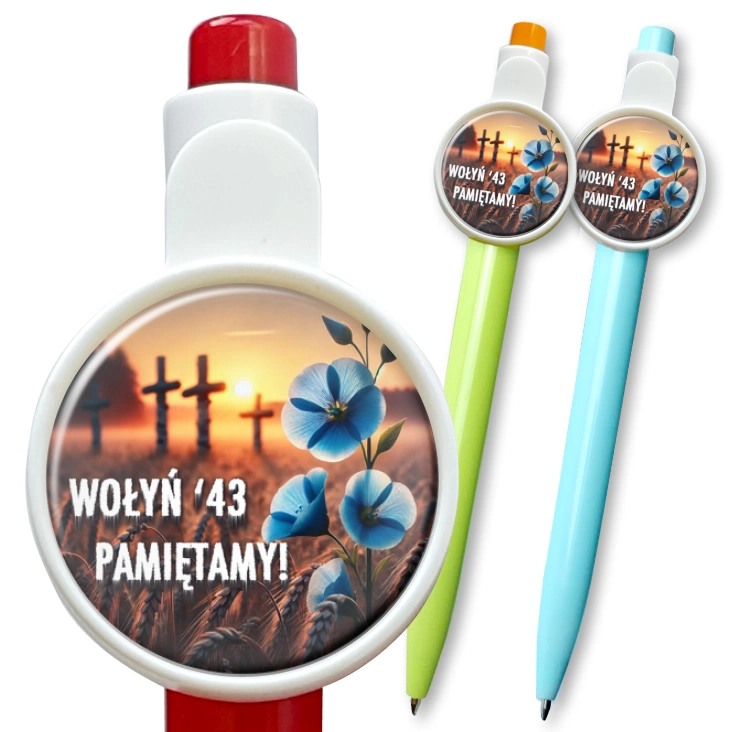 przypinka długopis Wołyń 43 pamiętamy
