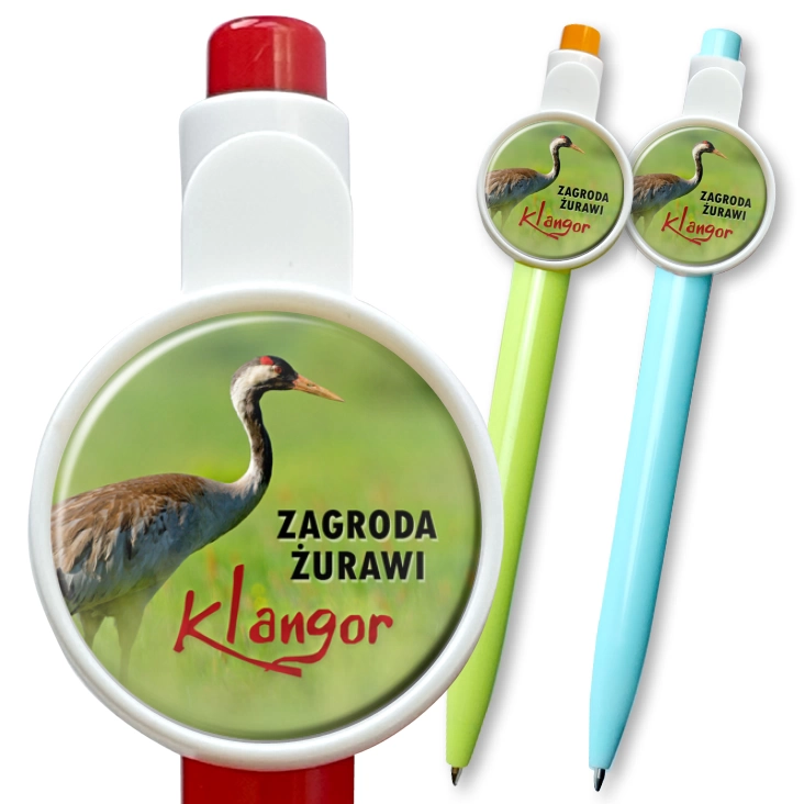 przypinka długopis Zagroda Żurawi Klangor