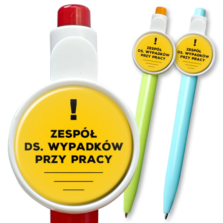 przypinka długopis Zespół ds. wypadków przy pracy