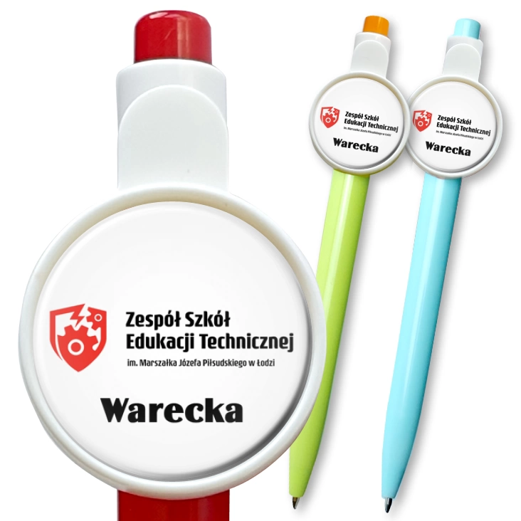 przypinka długopis Zespół Szkół Edukacji Technicznej Warecka w Łodzi