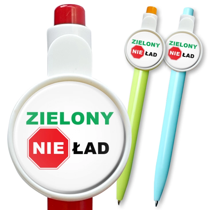 przypinka długopis Zielony NIEład