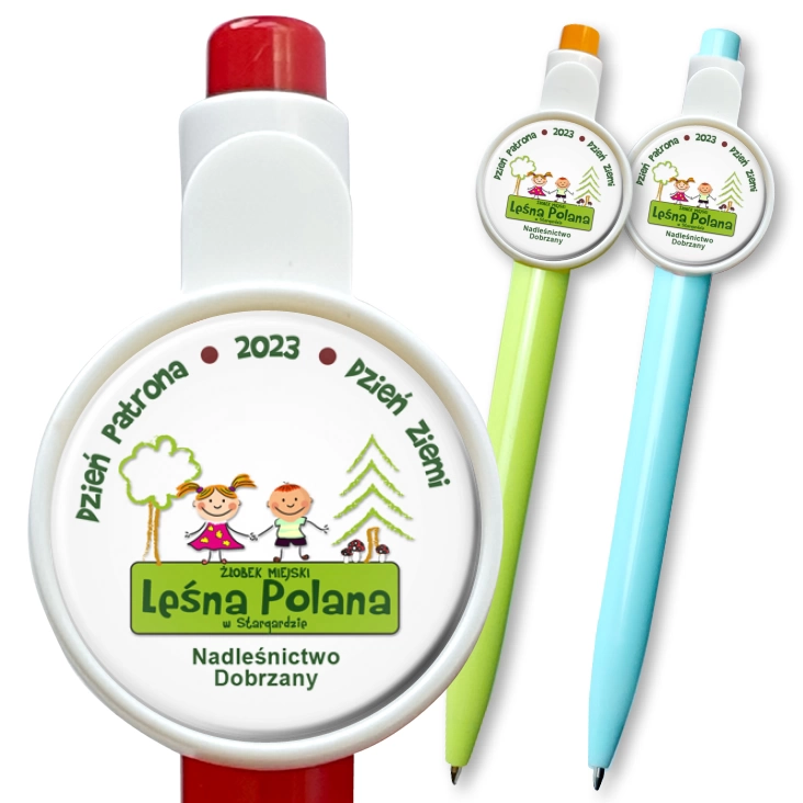 przypinka długopis Żłobek Leśna Polana Dzień Patrona