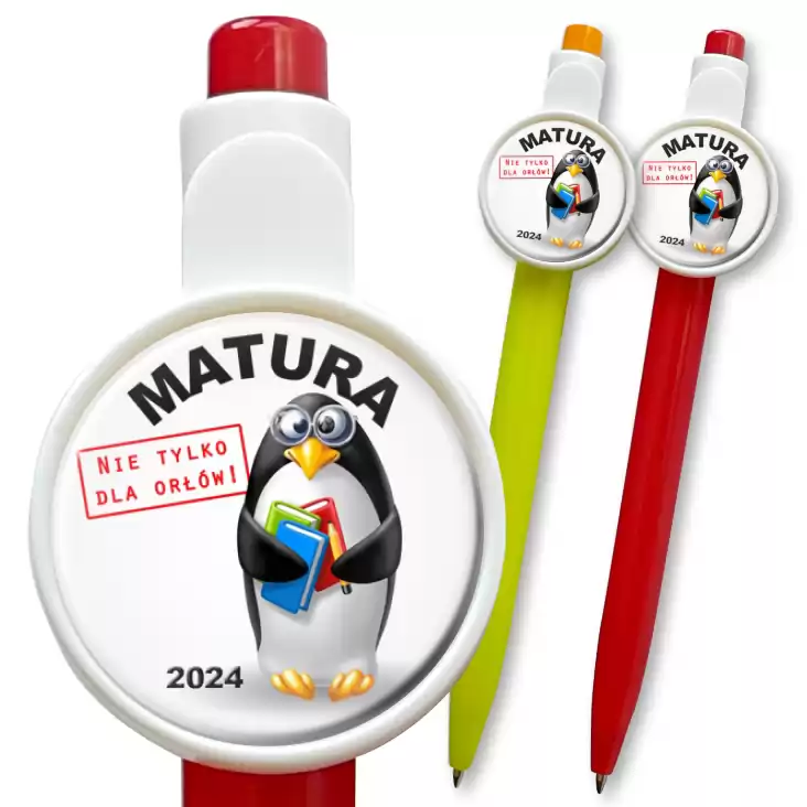 przypinka długopis Matura pingwin nie tylko dla orłów