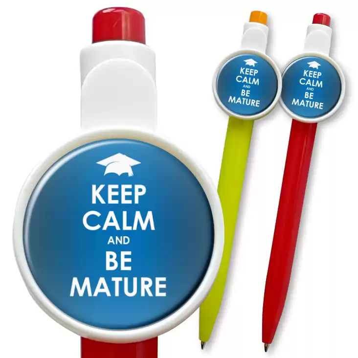 przypinka długopis Matura keep calm and be mature