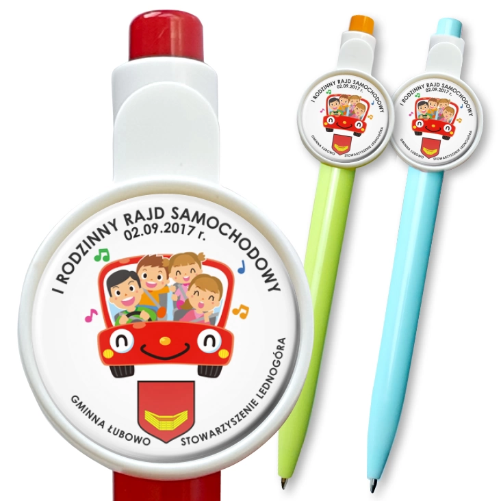przypinka długopis 1 Rodzinny Rajd Samochodowy 2017