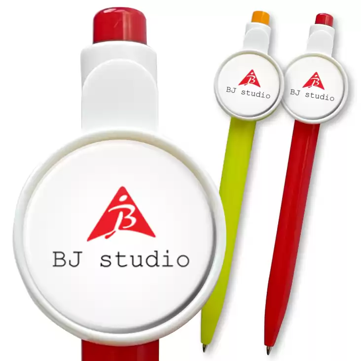 przypinka długopis BJ Studio