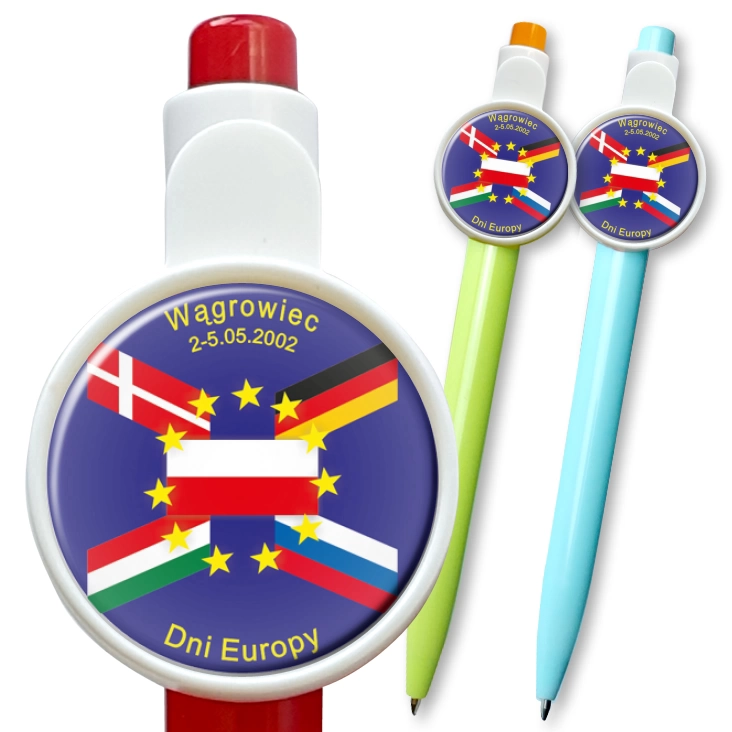 przypinka długopis Dni Europy - Wągrowiec 2002