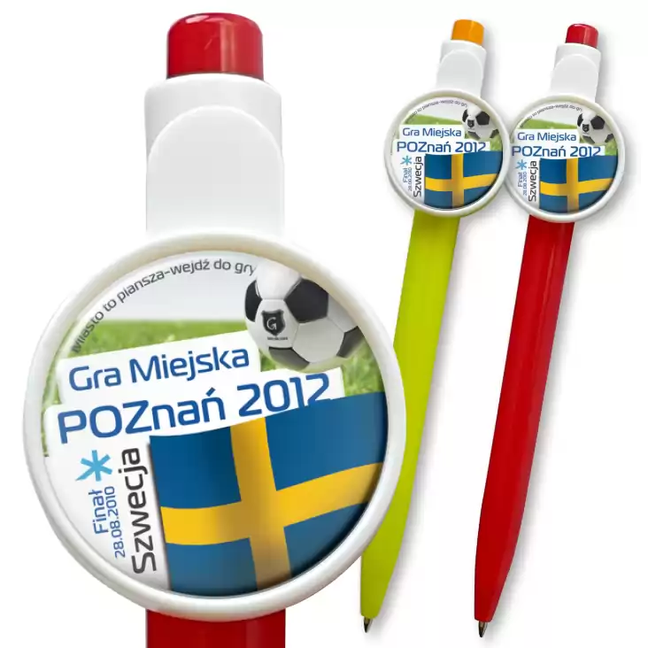 przypinka długopis Gra Miejska - Poznań 2012 - Szwecja