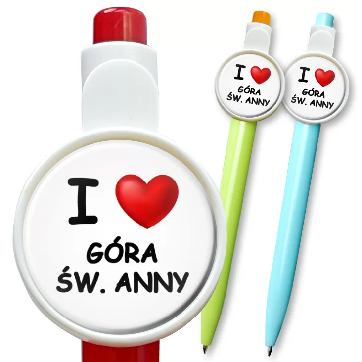 przypinka długopis I love Góra św. Anny