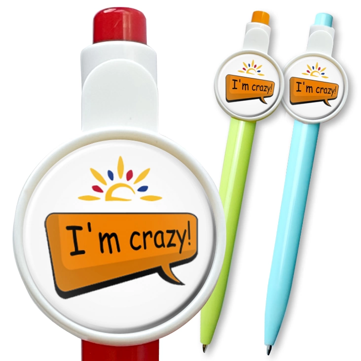 przypinka długopis I am crazy!