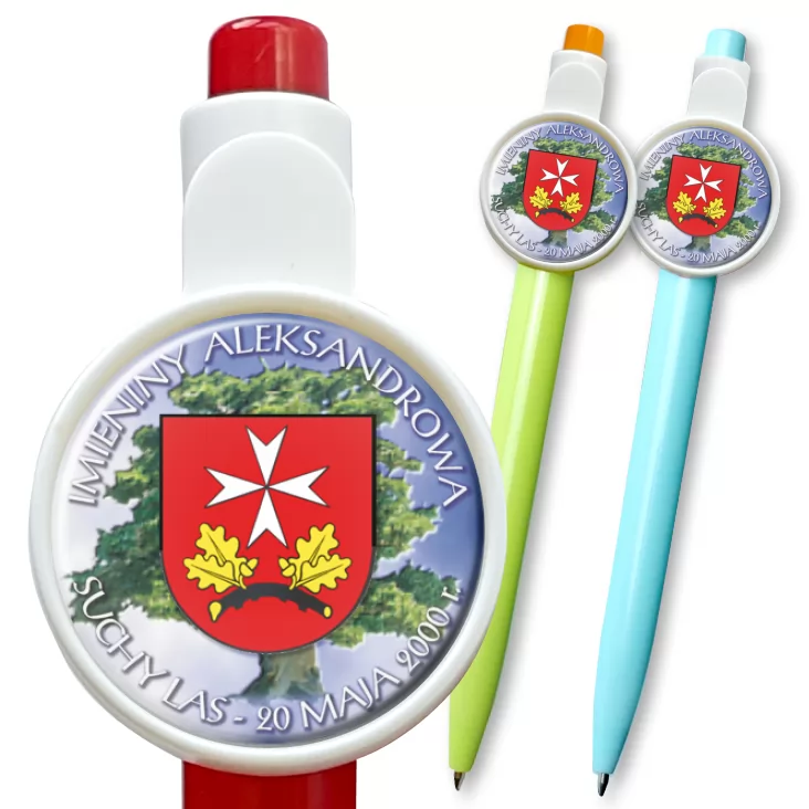 przypinka długopis Imieniny Aleksandrowa 2000