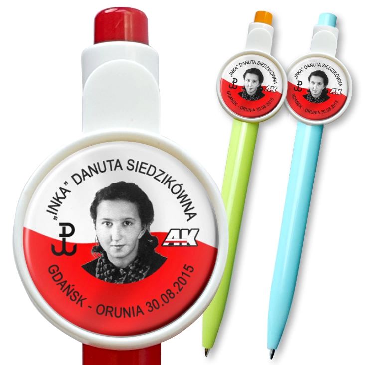 przypinka długopis INKA