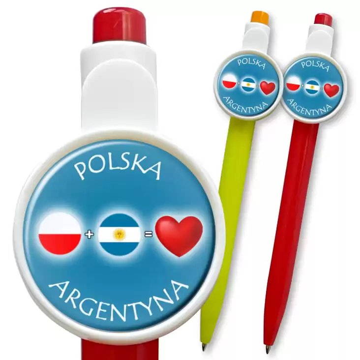 przypinka długopis Polska Argentyna