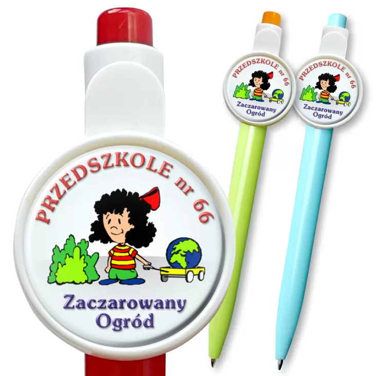przypinka długopis Przedszkole nr 66