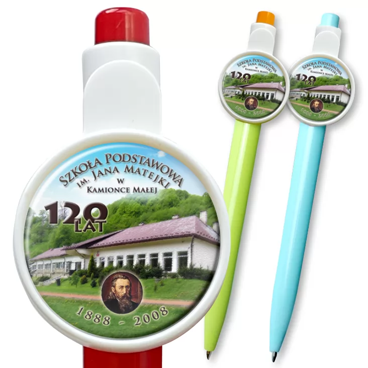 przypinka długopis SP w Kamionce Małej