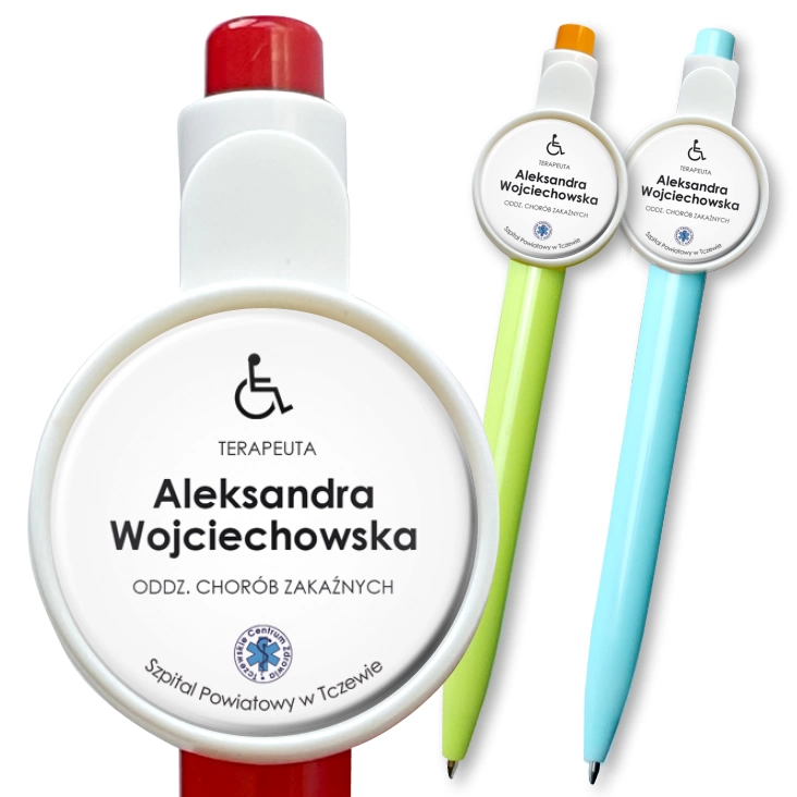 przypinka długopis Szpital Powiatowy w Tczewie - terapeuta